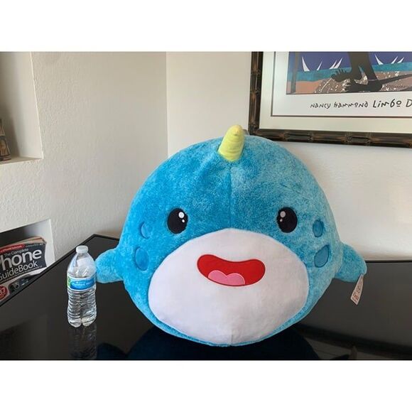 NWT  Plush Narwhal - Courtney Fiesta Toys Cutie Beans Gumball 19in. New With Tag - Picture 1 of 8